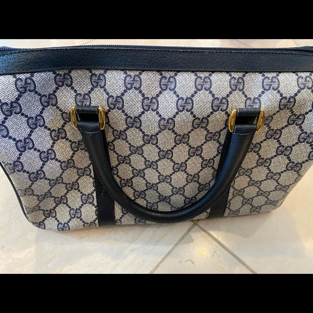 Gucci Navy Satchel